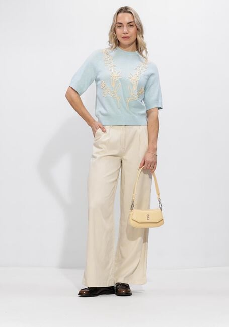 Lichtblauwe OBJECT Trui OBJLANEY RUBIN SS PULLOVER - large