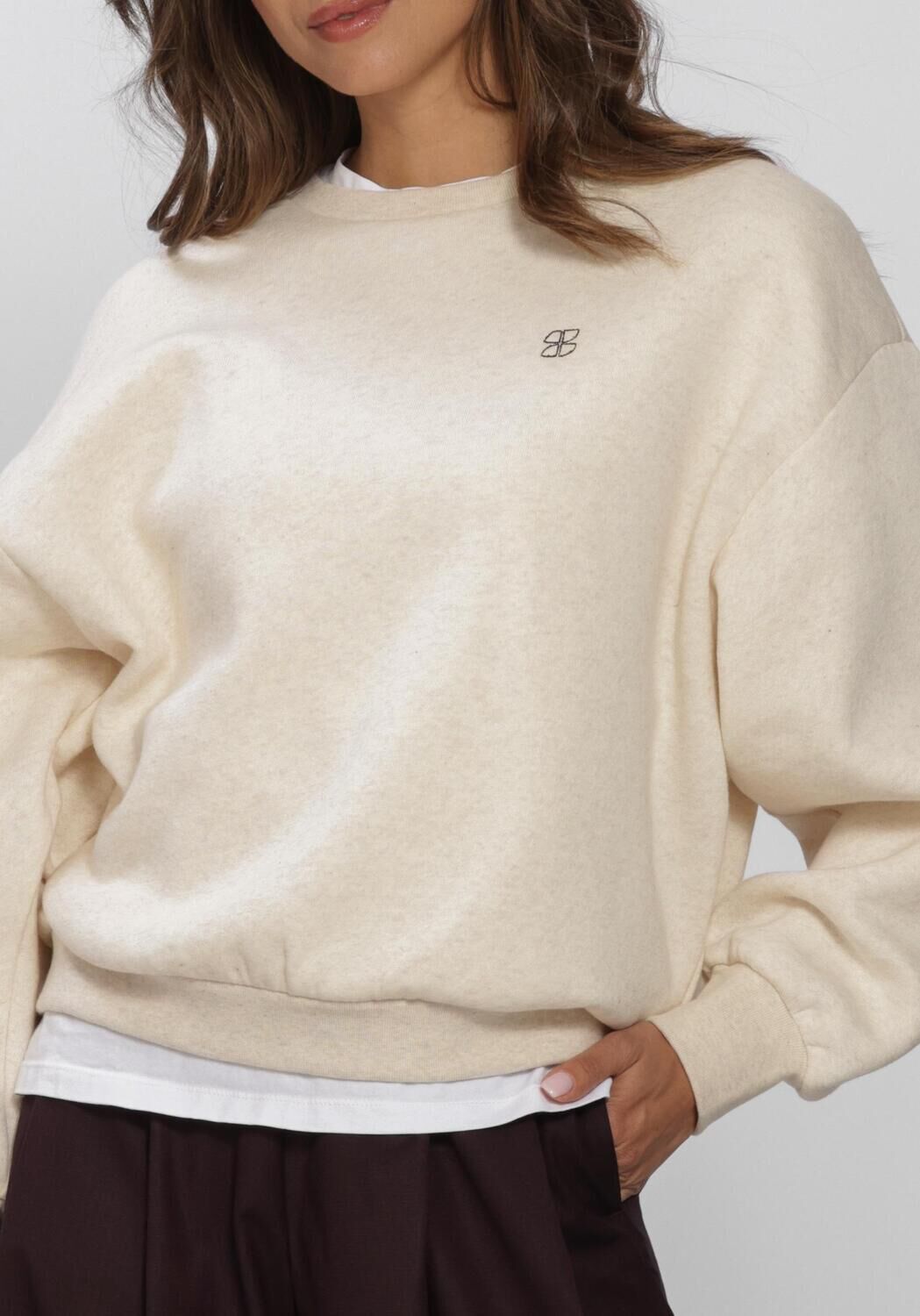 Beige BY-BAR Sweater LILI LUCKY DANCE SWEATER - large
