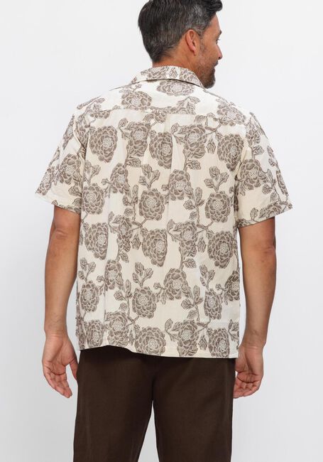 Beige LES DEUX Casual overhemd LESLEY FLOWER JACQUARD SS SHIRT - large