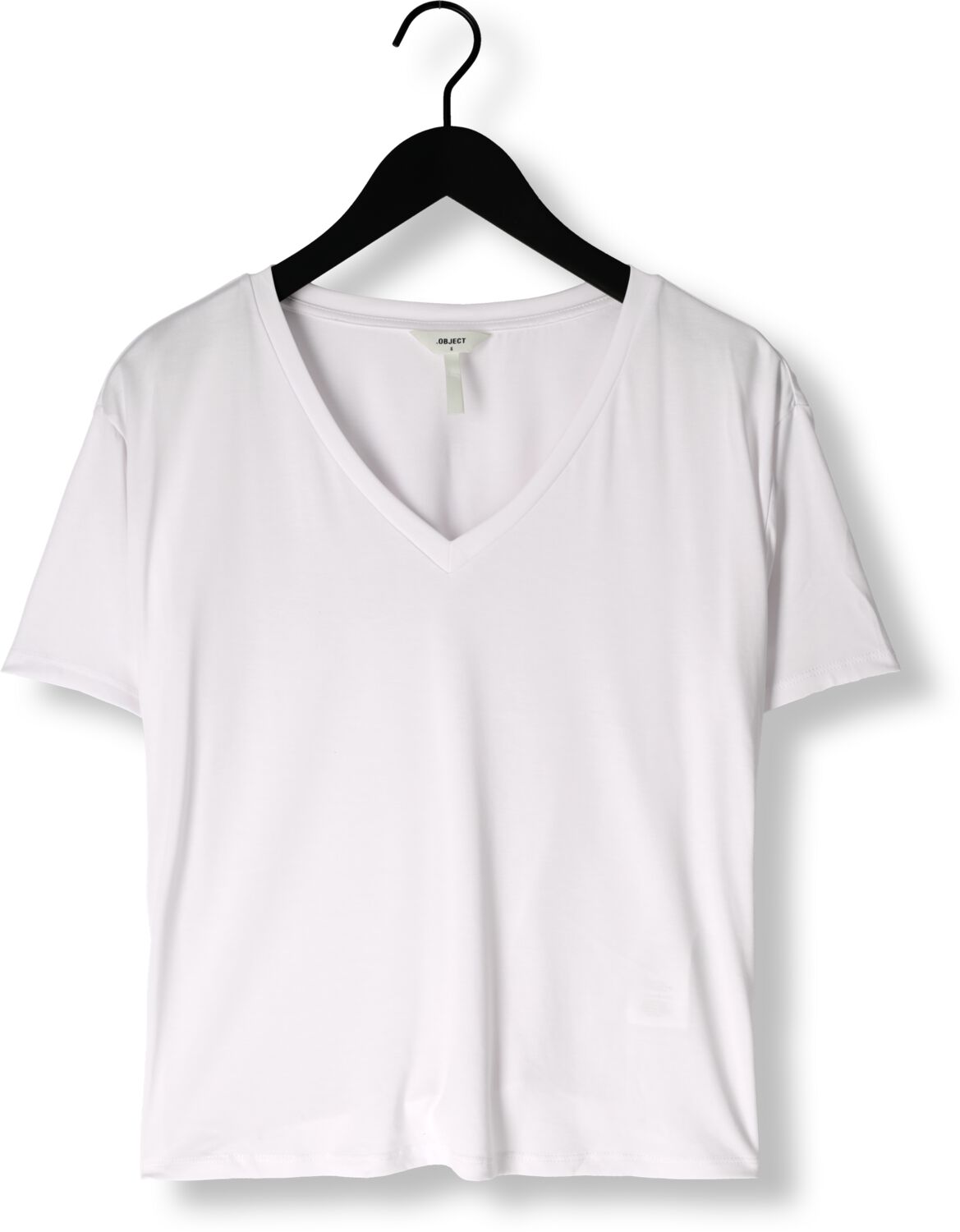 OBJECT Dames Tops & T-shirts Objannie Re S s V-neck Top Wit