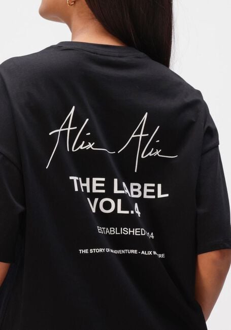 Zwarte ALIX THE LABEL T-shirt LADIES KNITTED BULL T-SHIRT - large