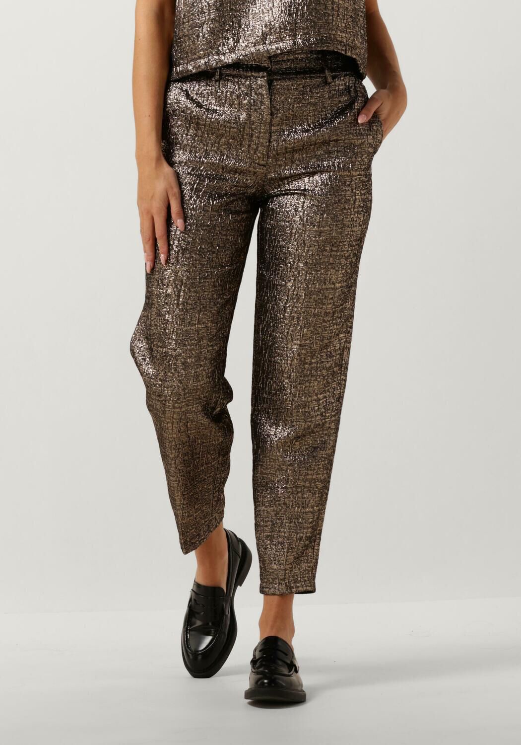 SELECTED FEMME Dames Broeken Slfviolet-ria Mw Cropped Pant Goud