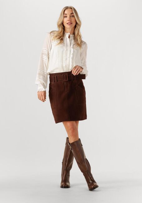 Witte ROUGE EDIT Top ROUALBA LS CHINA COLLAR SHIRT - large