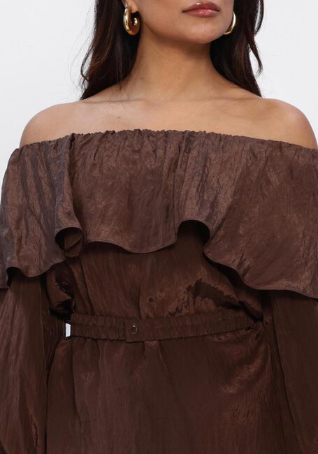 Bruine DANTE6 Mini jurk KYO VOLANT MINI DRESS - large