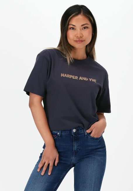 Donkerblauwe HARPER & YVE T-shirt HARPER-SS - large
