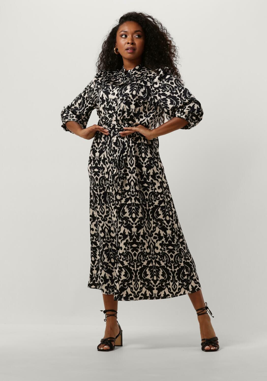 Midi jurk panterprint outlet
