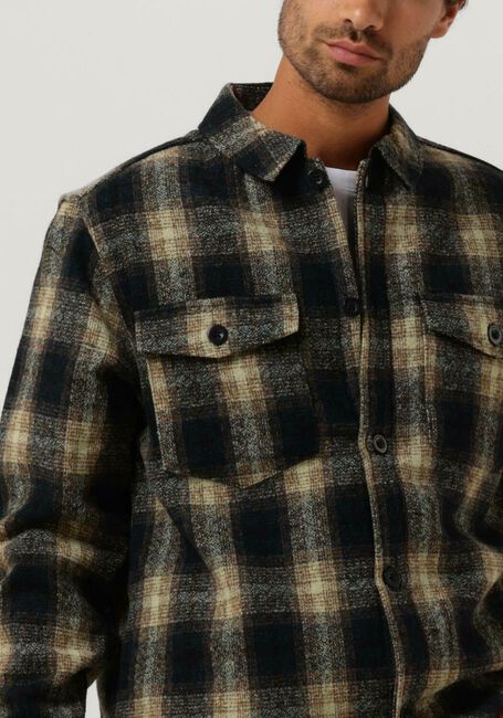 Donkerblauwe ANERKJENDT Overshirt AKLION THICK CHECK OVERSHIRT - large