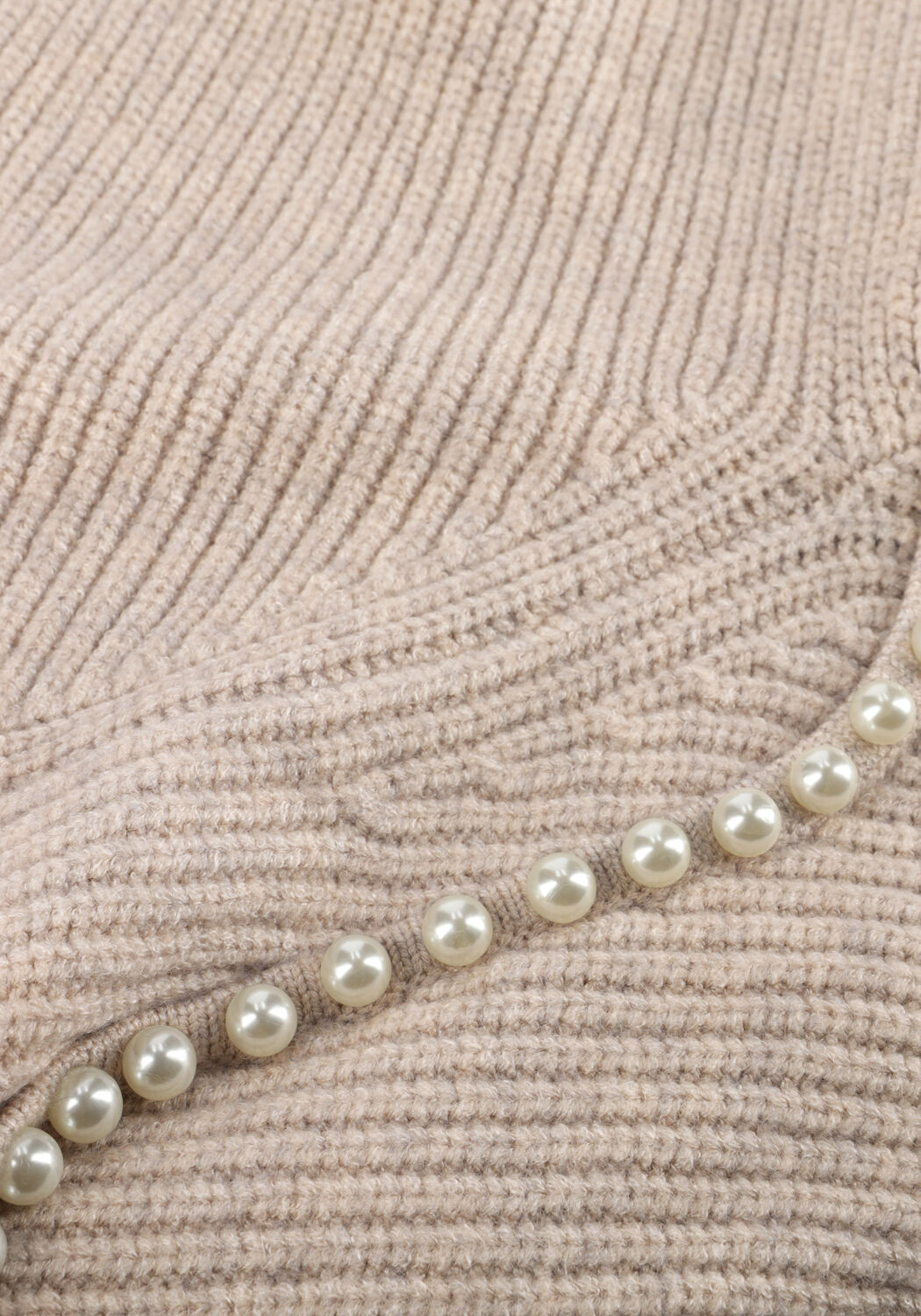 Beige CO'COUTURE Trui ROW RIB PEARL KNIT - large