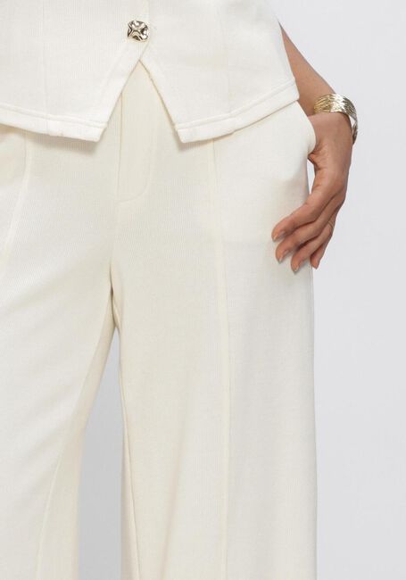 Witte OBJECT Wijde broek OBJNOELLA LISA MW WIDE PANT E  VIP 26 - large