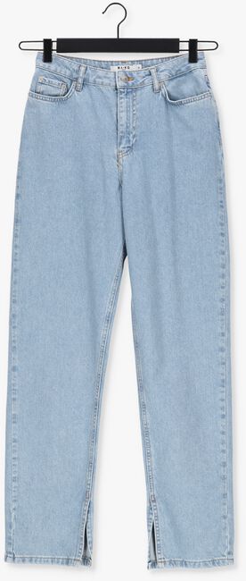 Lichtblauwe NA-KD Mom jeans HIGH WAIST SIDE SLIT DENIM - large