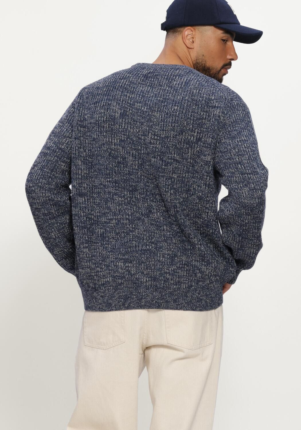 Blauwe SELECTED MEN Trui SLMTILUM LS KNIT CREW NECK - large