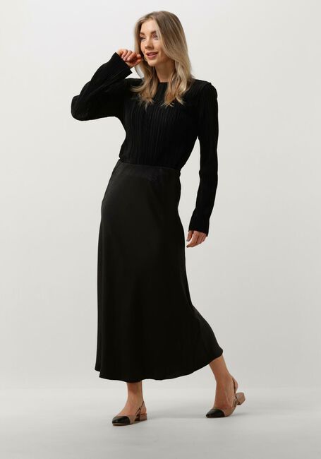 Zwarte NOTRE-V Midirok SATIN SKIRT Zwarte NOTRE-V Midirok SATIN SKIRT - large