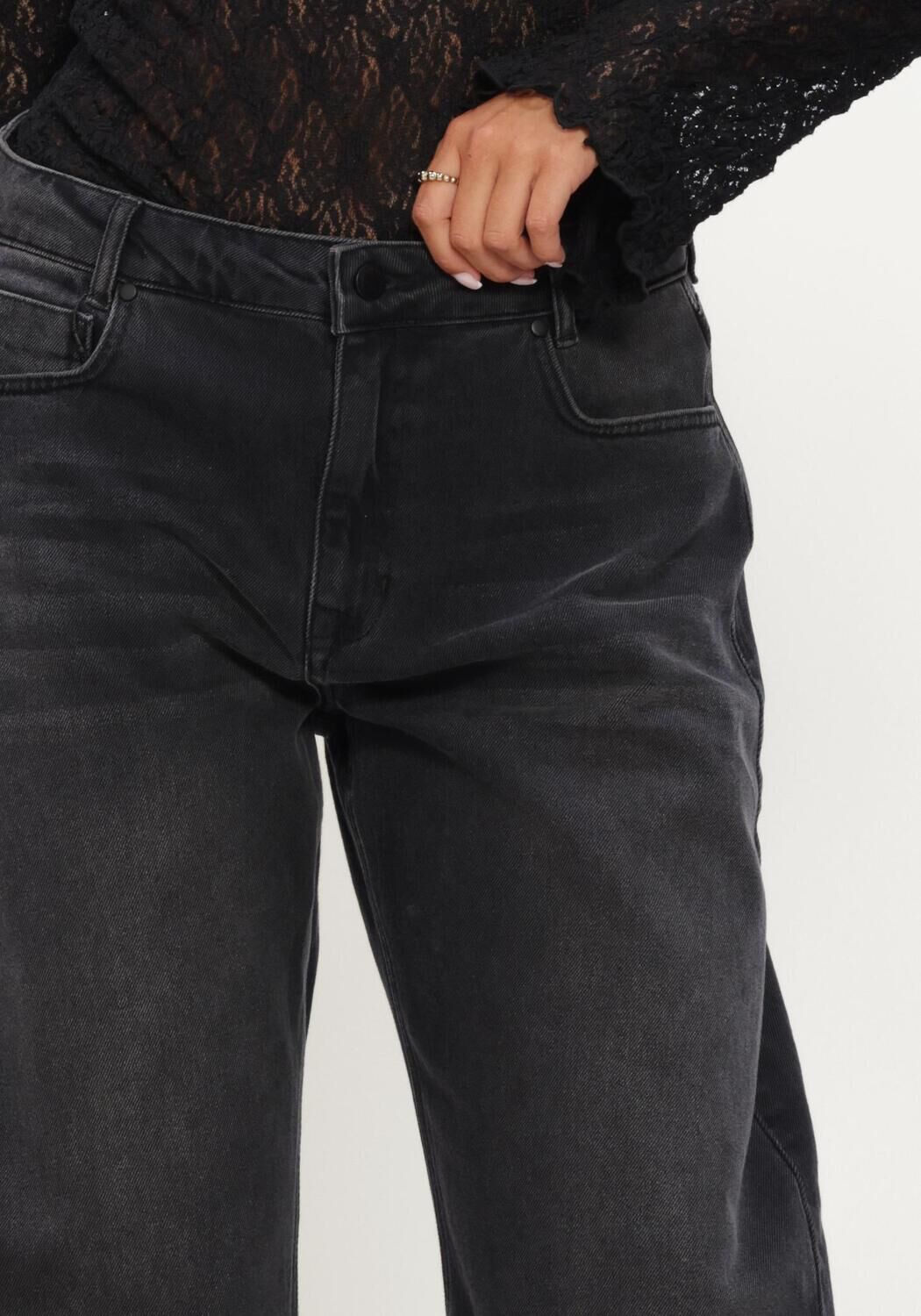 MY ESSENTIAL WARDROBE Dames Jeans Barrel Mwremmie 139 Antraciet