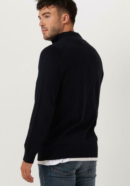 Donkerblauwe LYLE & SCOTT Trui COTTON MERINO QUARTER ZIP JUMPER - large