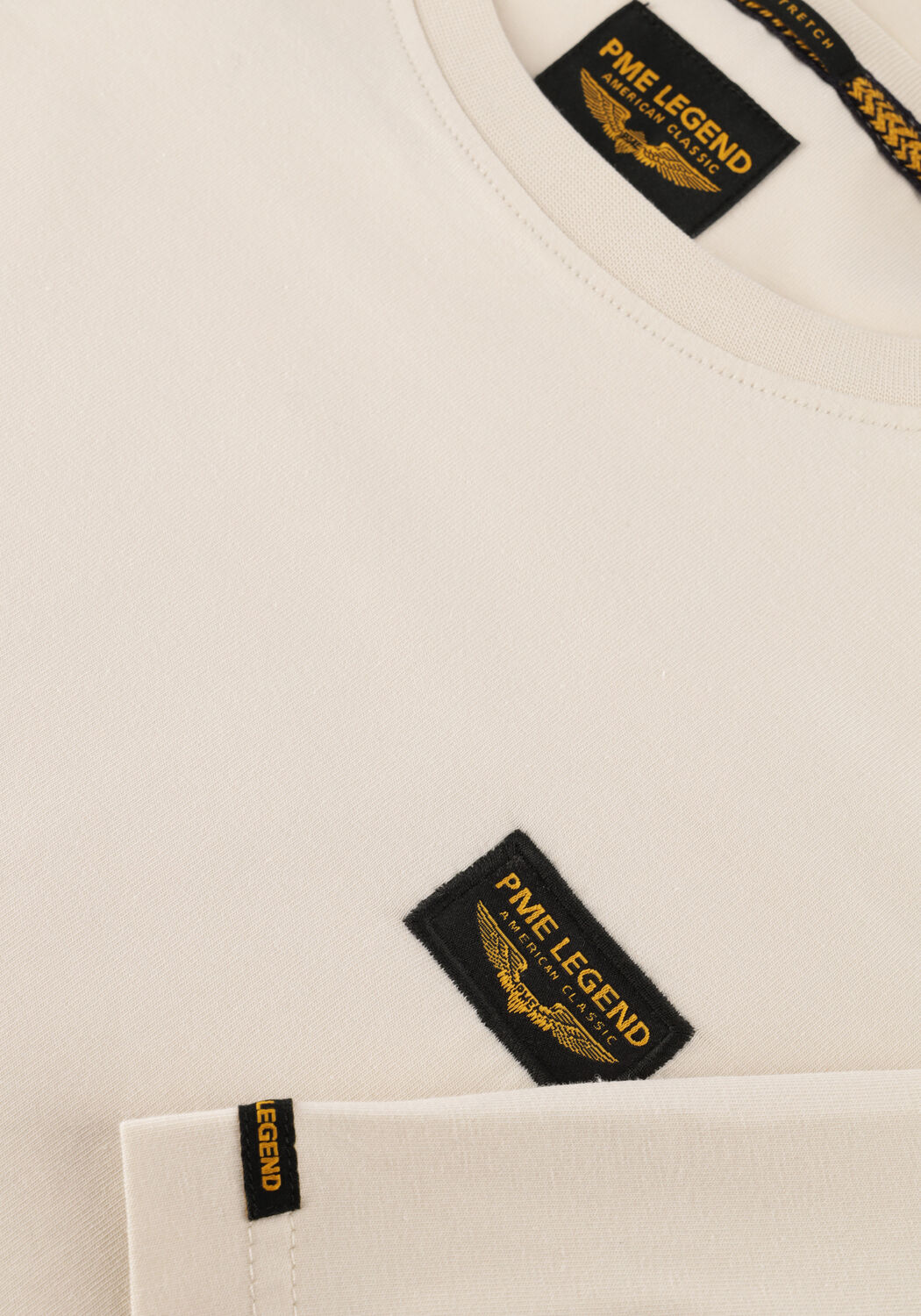 Ecru PME LEGEND T-shirt SHORT SLEEVE R-NECK GUYVER TEE - large