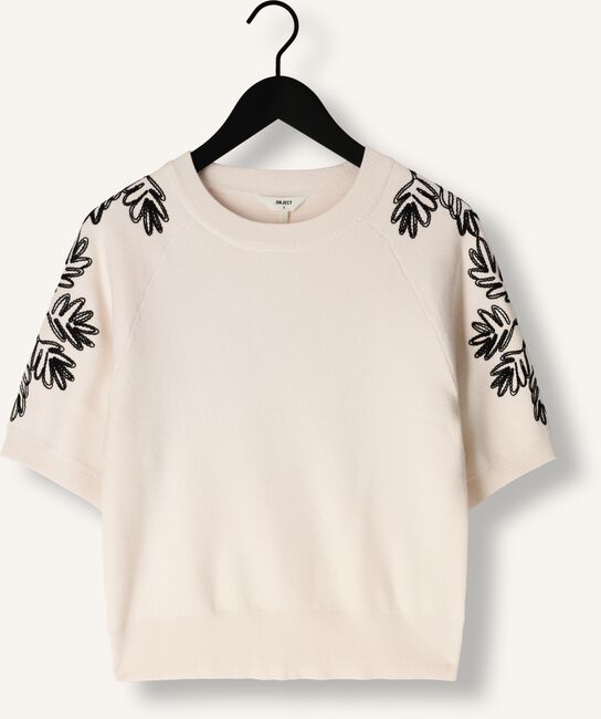 Zand OBJECT T-shirt OBJRASHIA KNIT 2/4 RE PULLOVER Zand OBJECT T-shirt OBJRASHIA KNIT 2/4 RE PULLOVER - large