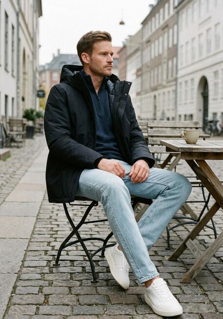 Donkerblauwe ELVINE Parka's VHINNER - large