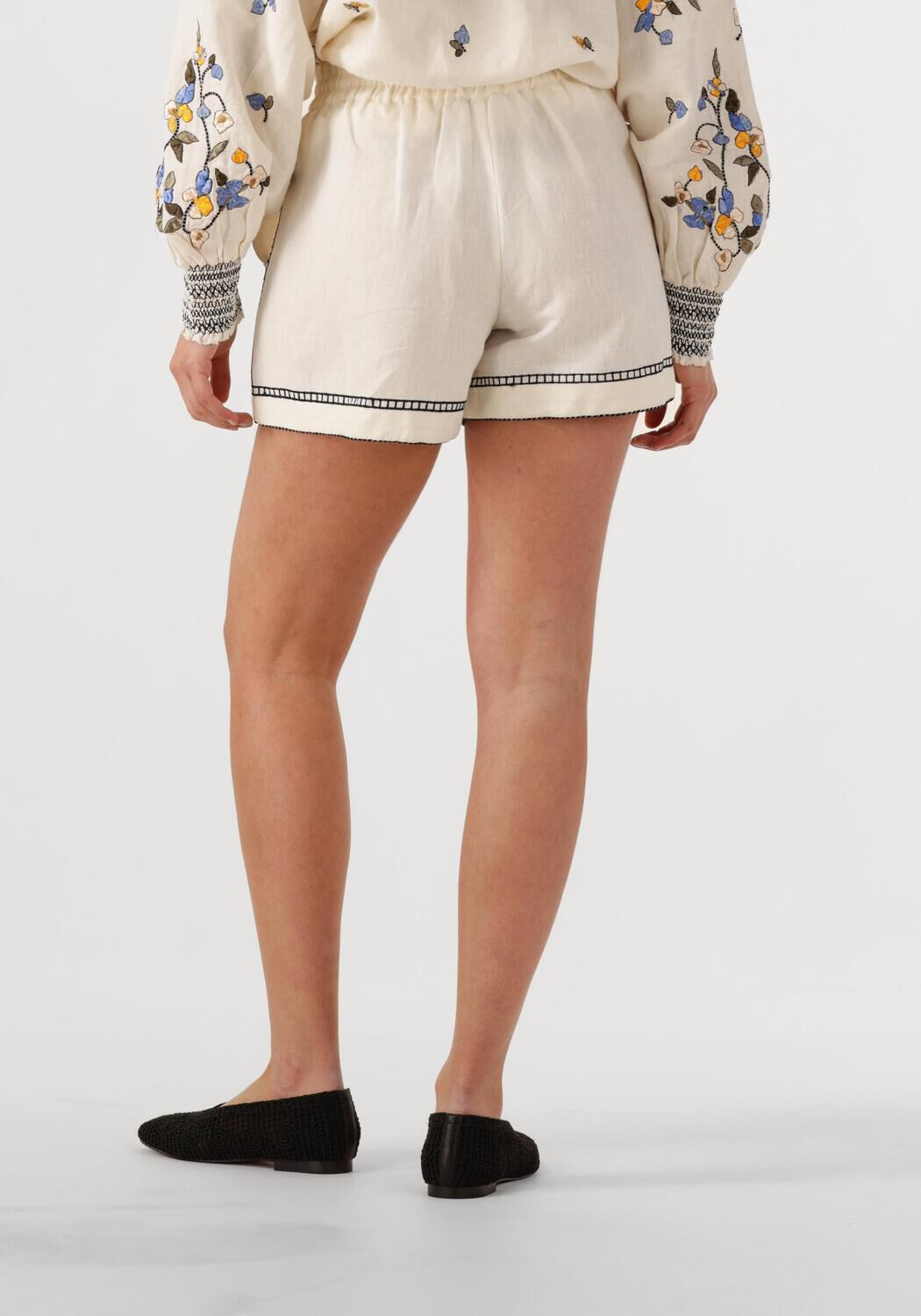 SCARLETT POPPIES Dames Broeken Friends Short Ecru