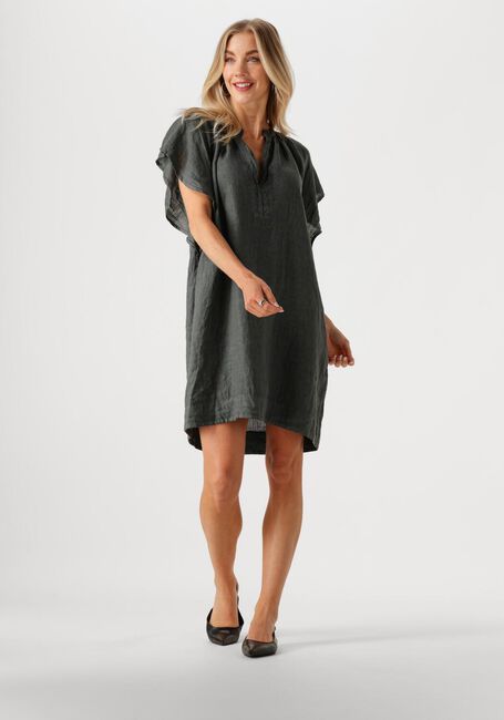 Grijze BY-BAR Mini jurk VINA LINEN DRESS - large