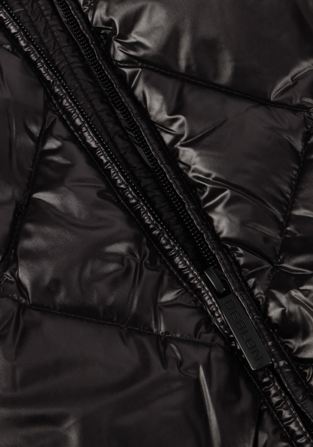 Zwarte DEBLON SPORTS Gewatteerde jas CARICE CAPE - large