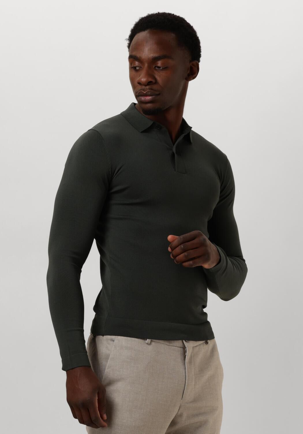 Genti Groene Polo Shirt voor Mannen Green Heren