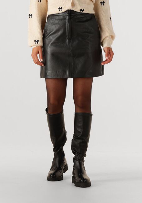 Zwarte Y.A.S. Minirok YASLYMA HMW LEATHER SKIRT - large