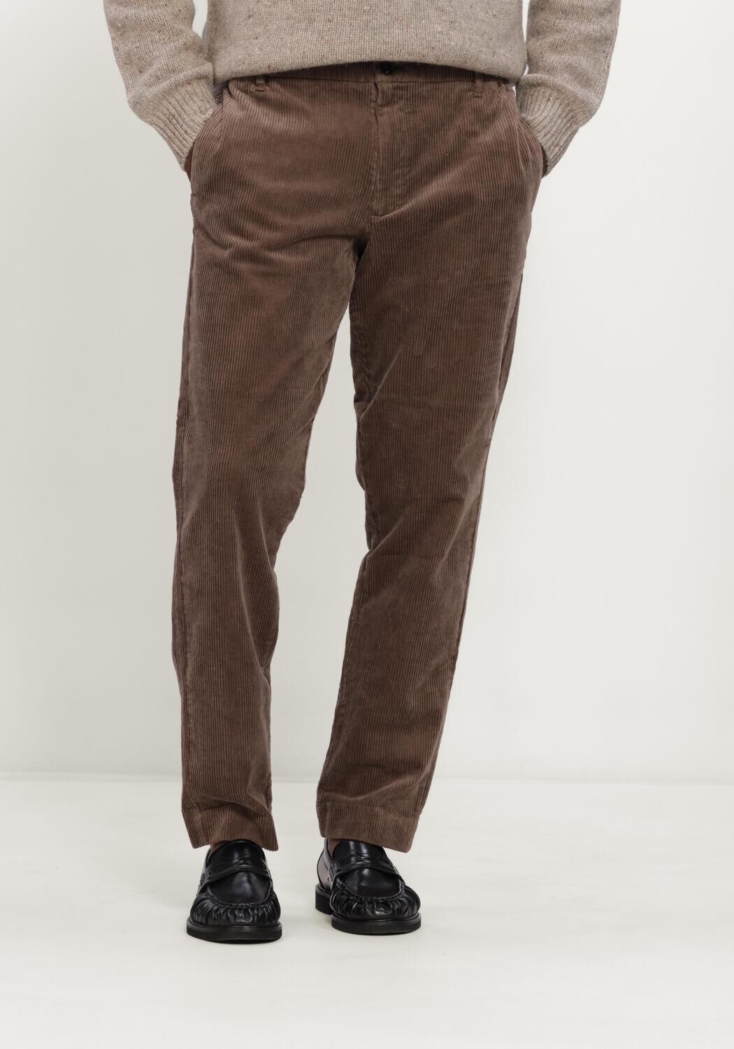 Bruine SELECTED MEN Pantalon SLH190-REG TAPE LEROY KRIS CORD PNT NOOS - large