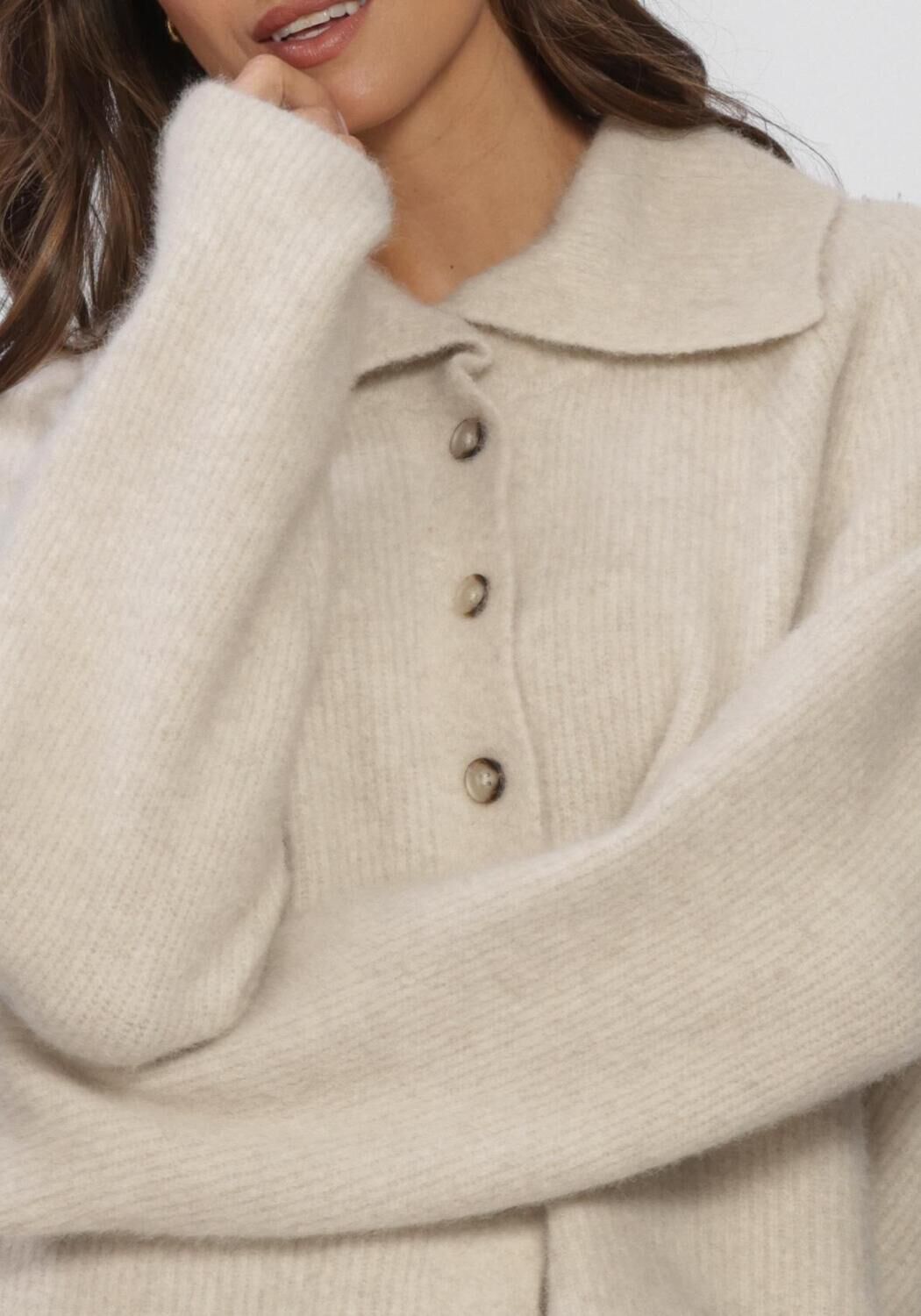 Beige KNIT-TED Vest MILO CARDIGAN - large