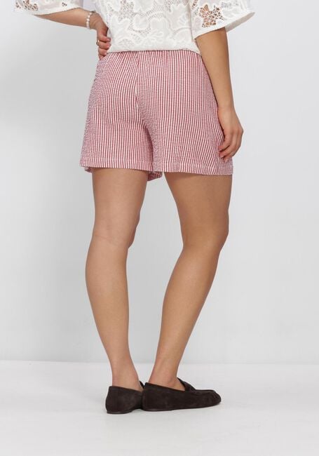 Rode POM AMSTERDAM Broeken SHORTS SEERSUCKER RED WHITE - large