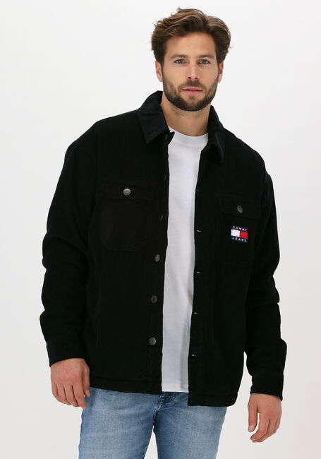 Zwarte TOMMY JEANS Overshirt TJM LINED CORD OVERSHIRT - large