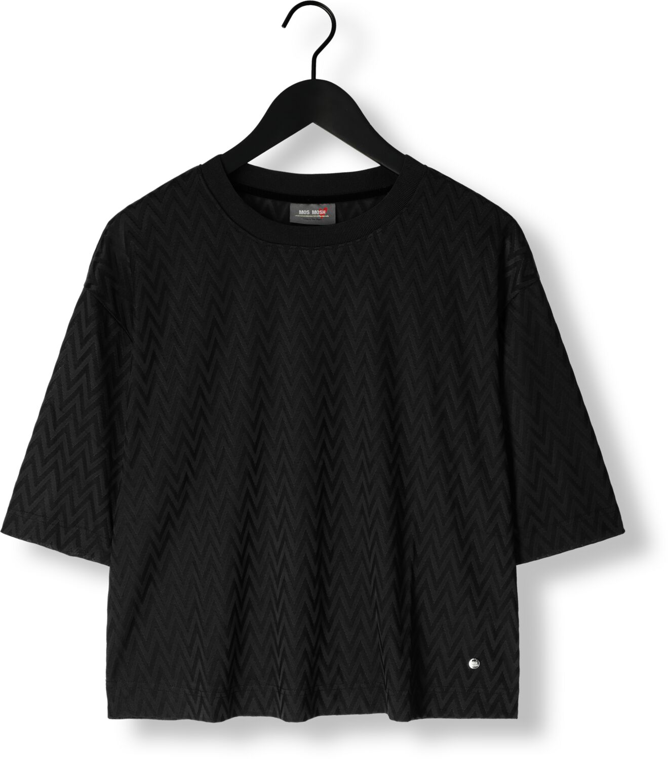 MOS MOSH Dames Tops & T-shirts Tash O-ss Soni Tee Zwart