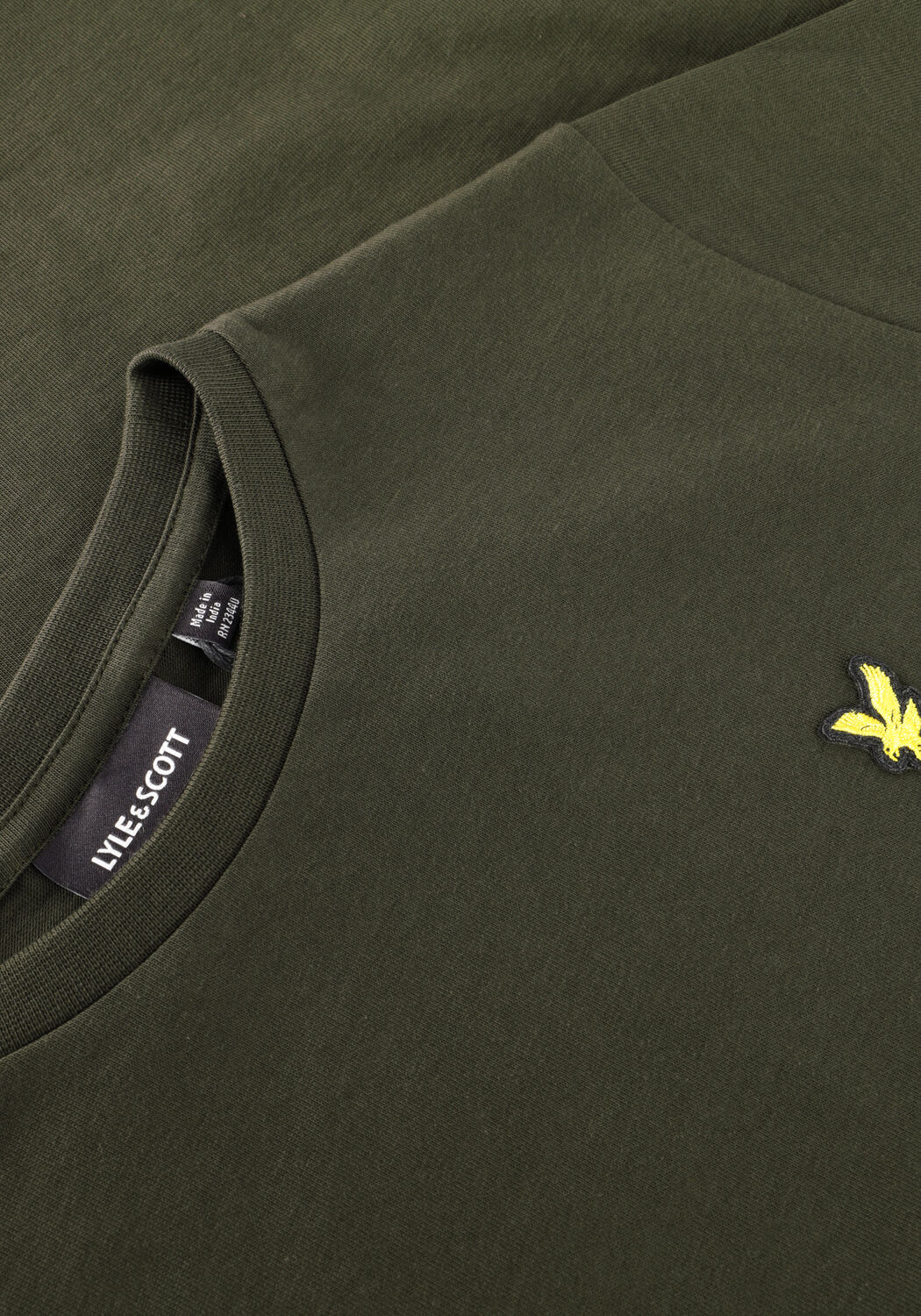 Donkergroene LYLE & SCOTT T-shirt PLAIN T-SHIRT - large