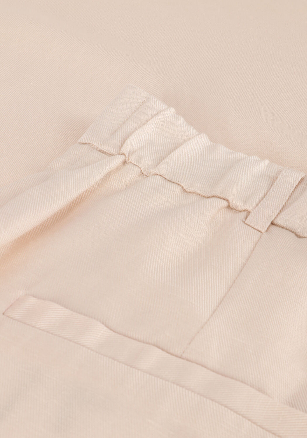 Beige SELECTED WOMEN Wijde broek SLFLYRA HW WIDE LINEN PANT - large