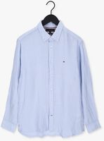 Lichtblauwe TOMMY HILFIGER Casual overhemd PIGMENT DYED LINEN RF SHIRT