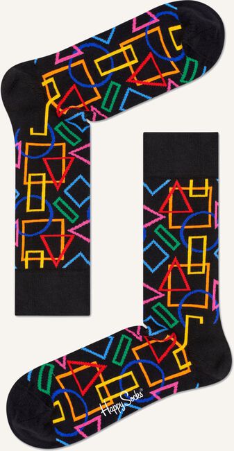 Zwarte HAPPY SOCKS Sokken GEOMETRIC Zwarte HAPPY SOCKS Sokken GEOMETRIC - large