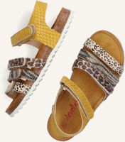 Gele DEVELAB Platte sandalen 48248 Gele DEVELAB Platte sandalen 48248 - medium