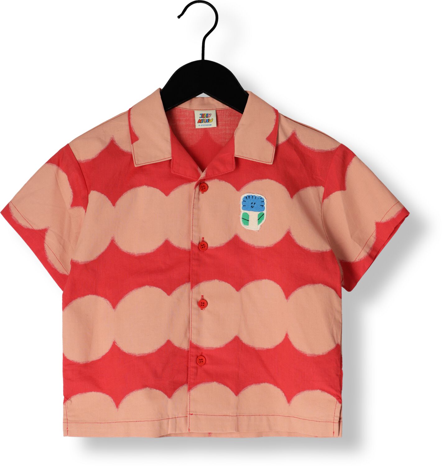 Jelly Mallow Jongens Overhemden Dot Summer Shirt Red Rood-9Y