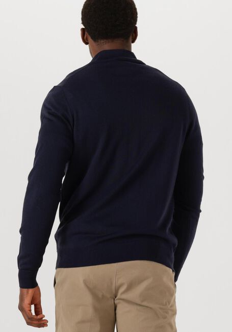 Donkerblauwe PROFUOMO Trui PULLOVER HALF ZIP MERINO - large