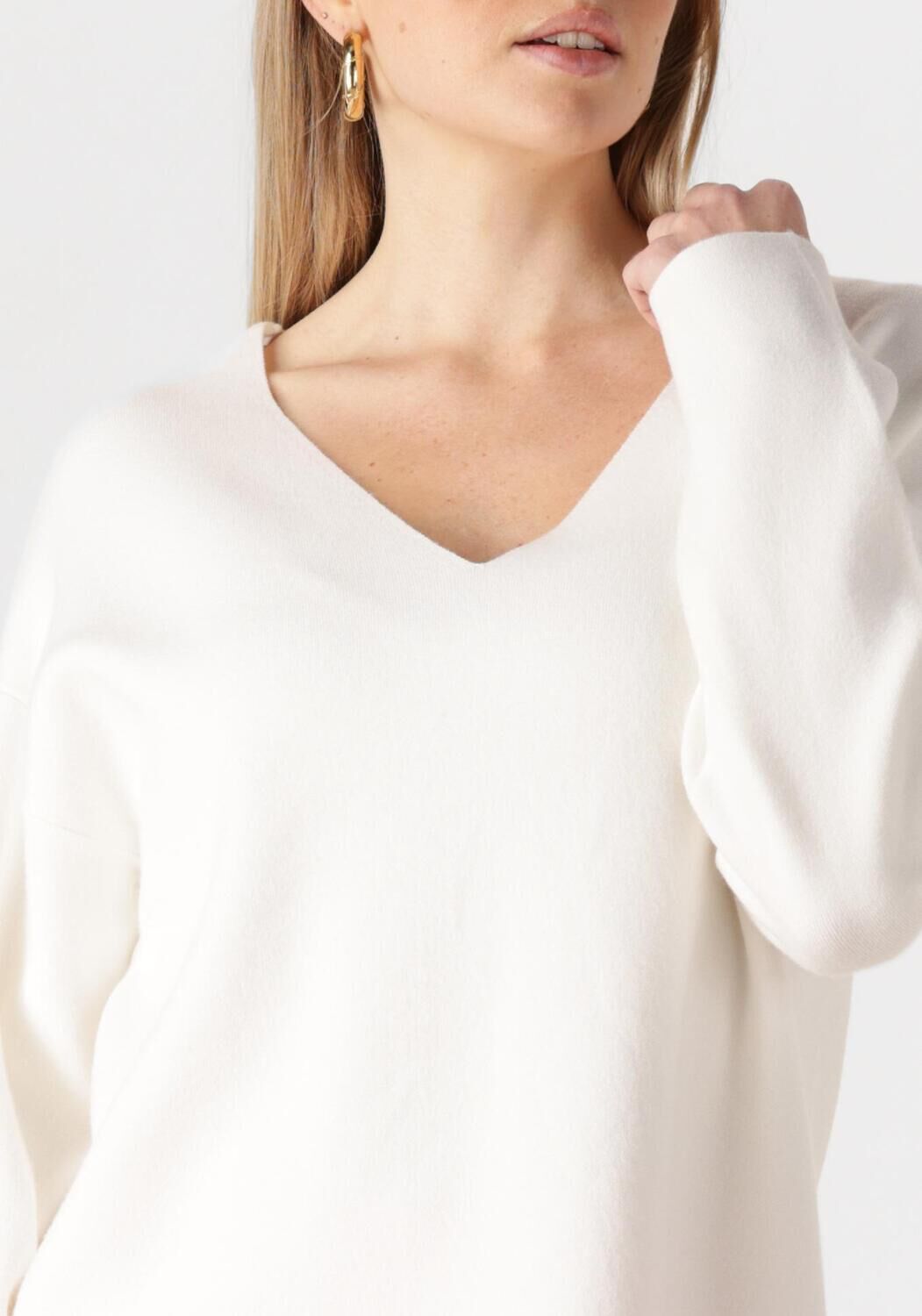 OBJECT Dames Truien & Vesten Objreynard V-neck Pullover Wit