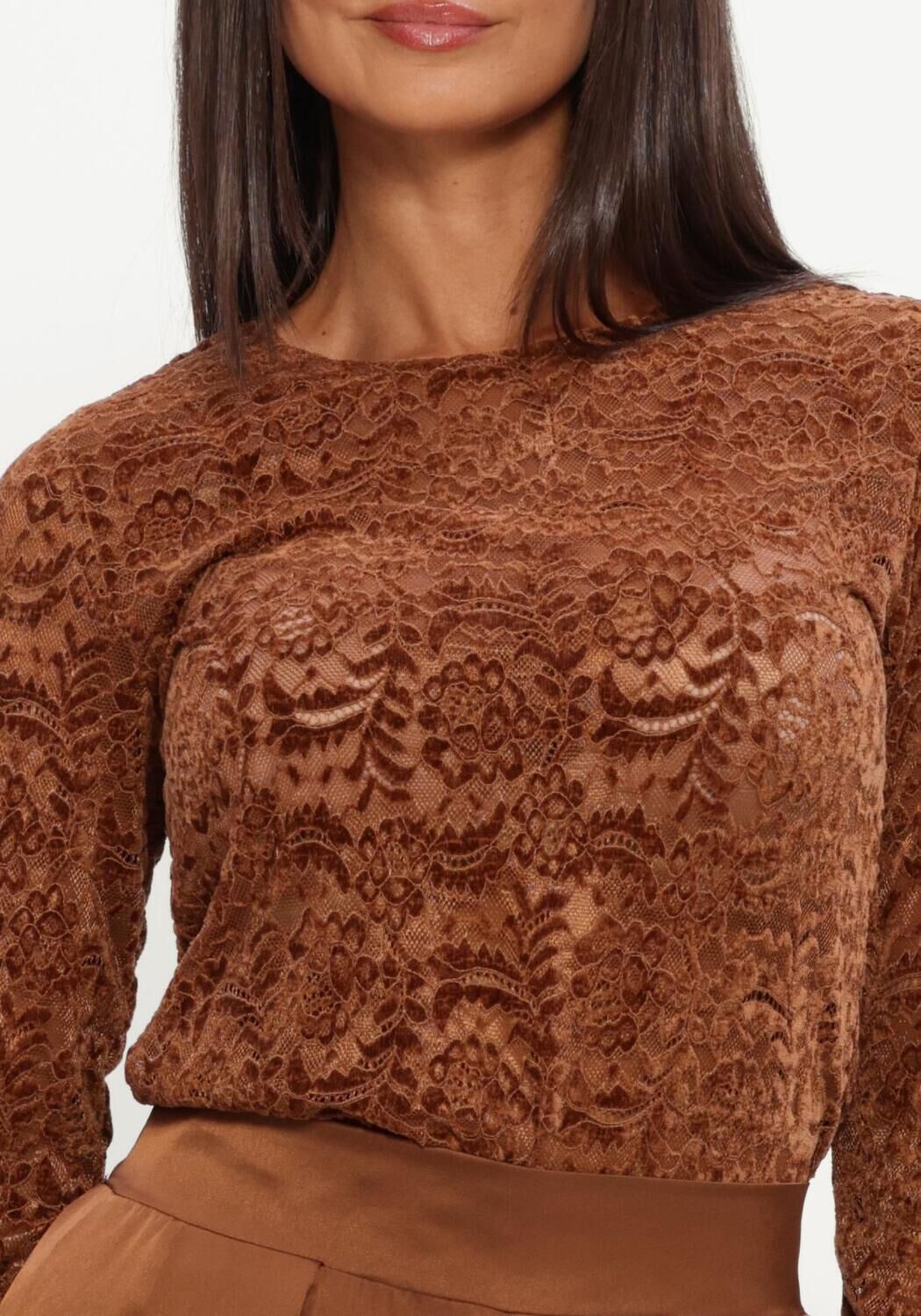 Bruine NUKUS Top WIES TOP LACE - large