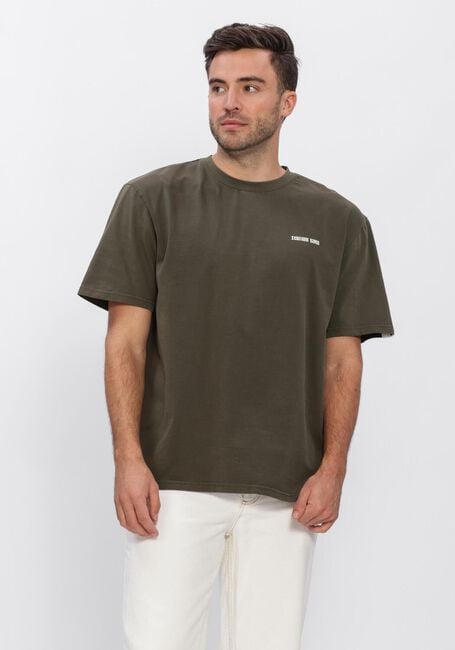 Groene ANERKJENDT T-shirt AKVILLADS ITALIEN COFFEE SS TEE - large