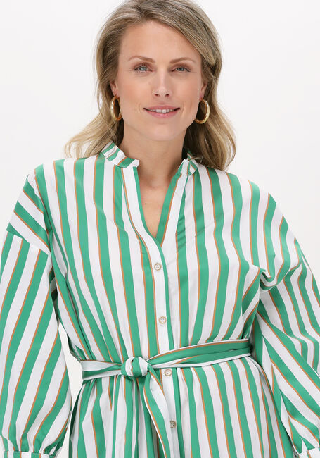 Groene ACCESS Midi jurk STRIPED SHIRT DRESS - large