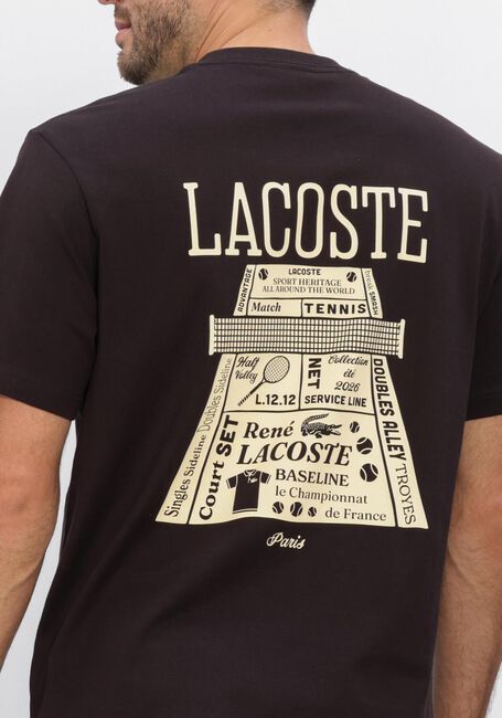 Zwarte LACOSTE T-shirt CLASSIC FIT BACK PRINT HEAVY JERSEY T-SHIRT - large