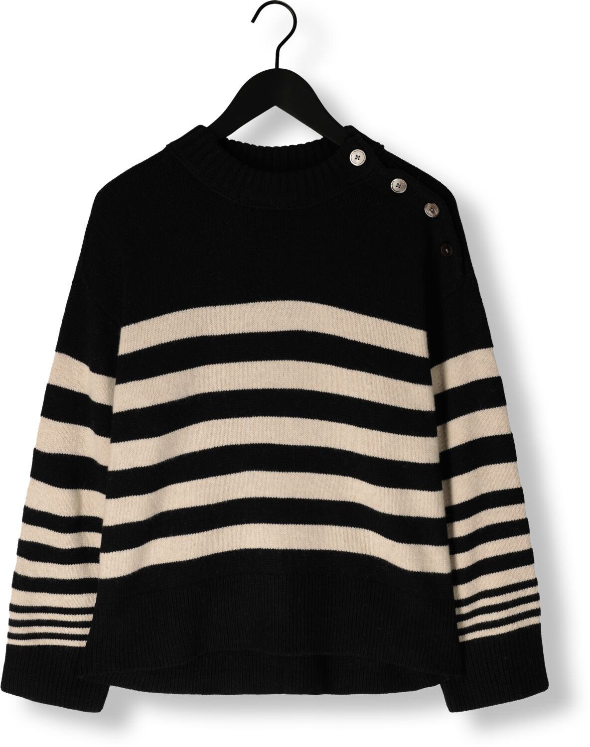 RUBY TUESDAY Dames Truien & Vesten Vieje Button Shoulder Pullover Zwart
