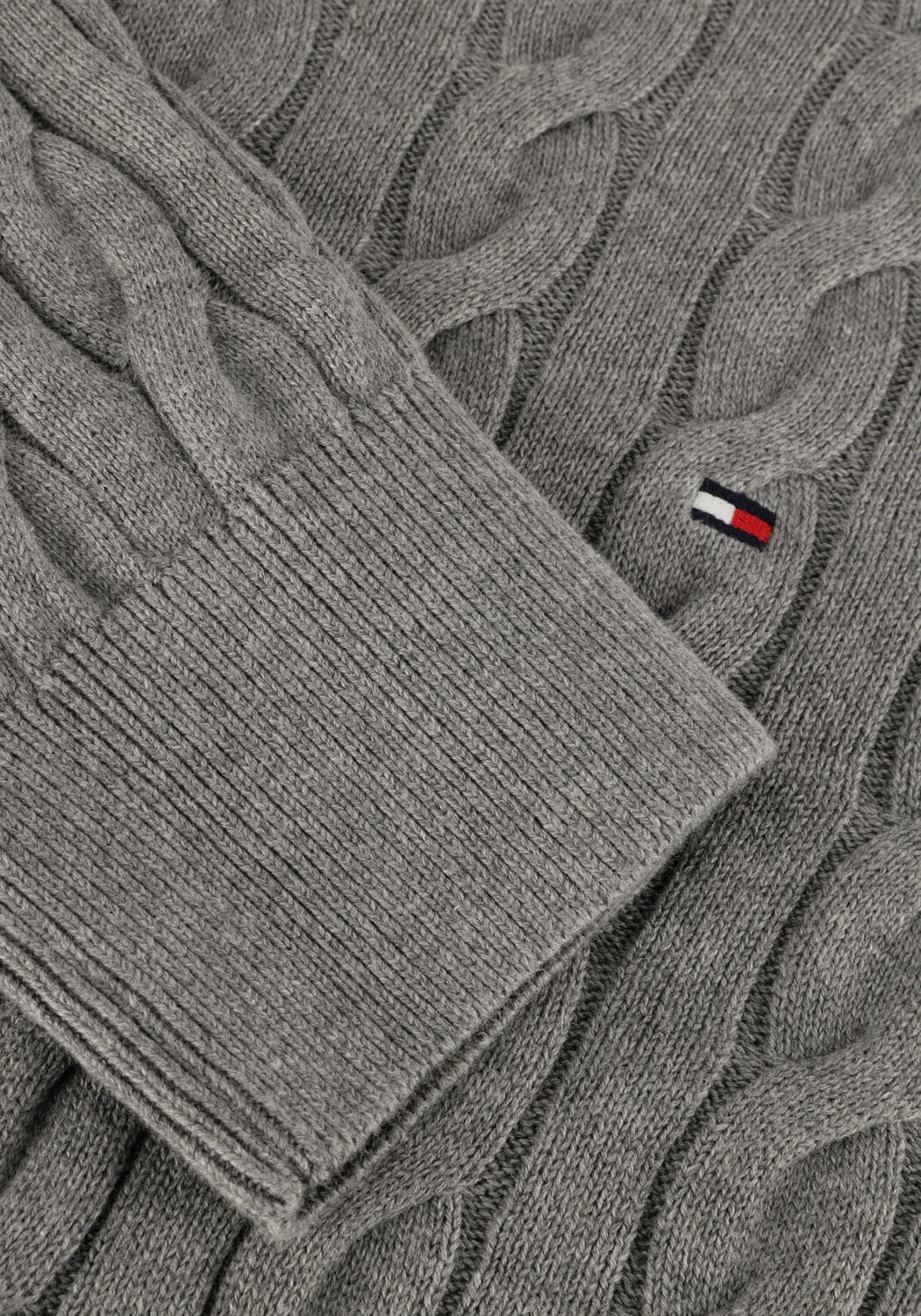 Grijze TOMMY HILFIGER Trui CLASSIC CABLE CREW NECK - large