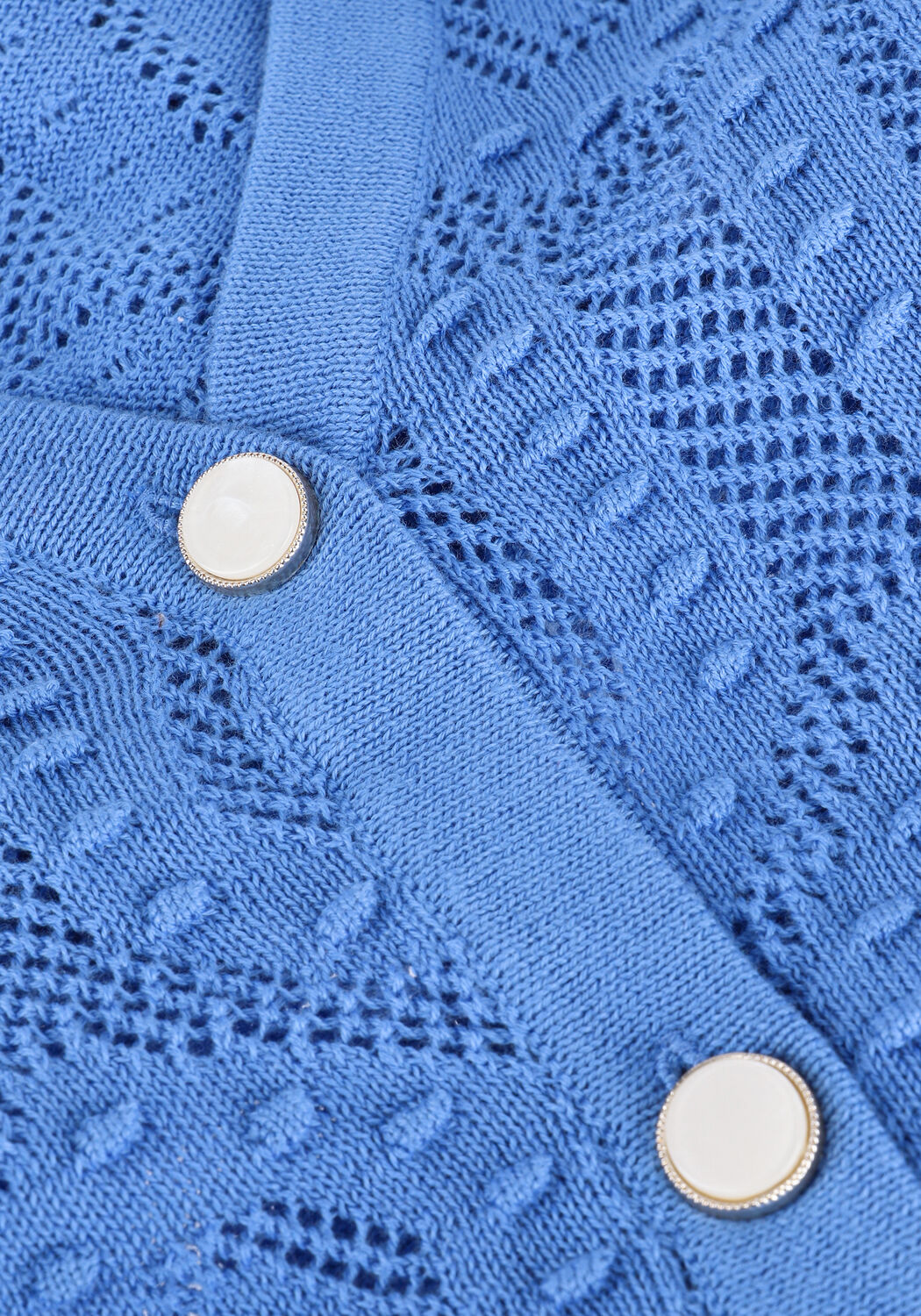 Blauwe OBJECT Vest CILA L/S KNIT CARDIGAN - large