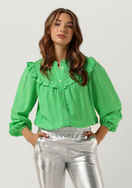 Groene CO'COUTURE Blouse CALLUM FRILL SHOULDER SHIRT - large