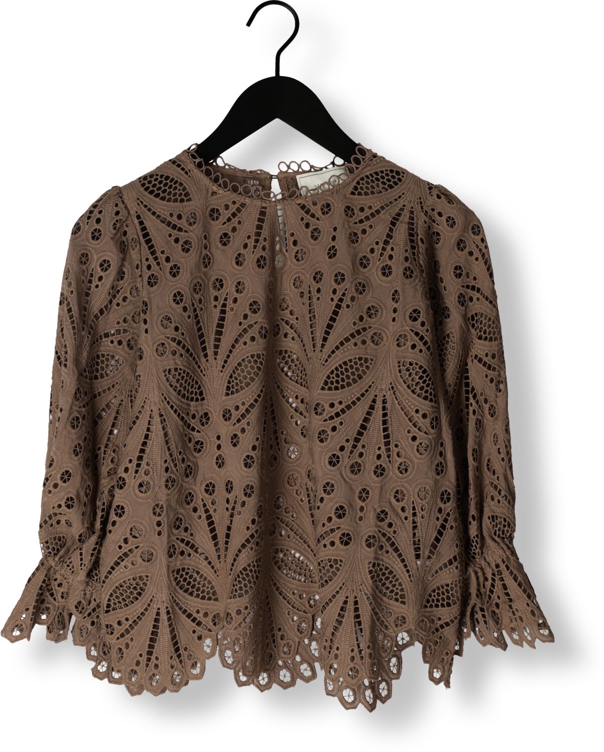NEO NOIR Dames Blouses Adela Embroidery Blouse Taupe