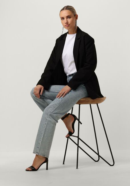 Lichtblauwe COLOURFUL REBEL Straight leg jeans JONES RHINESTONES DENIM - large