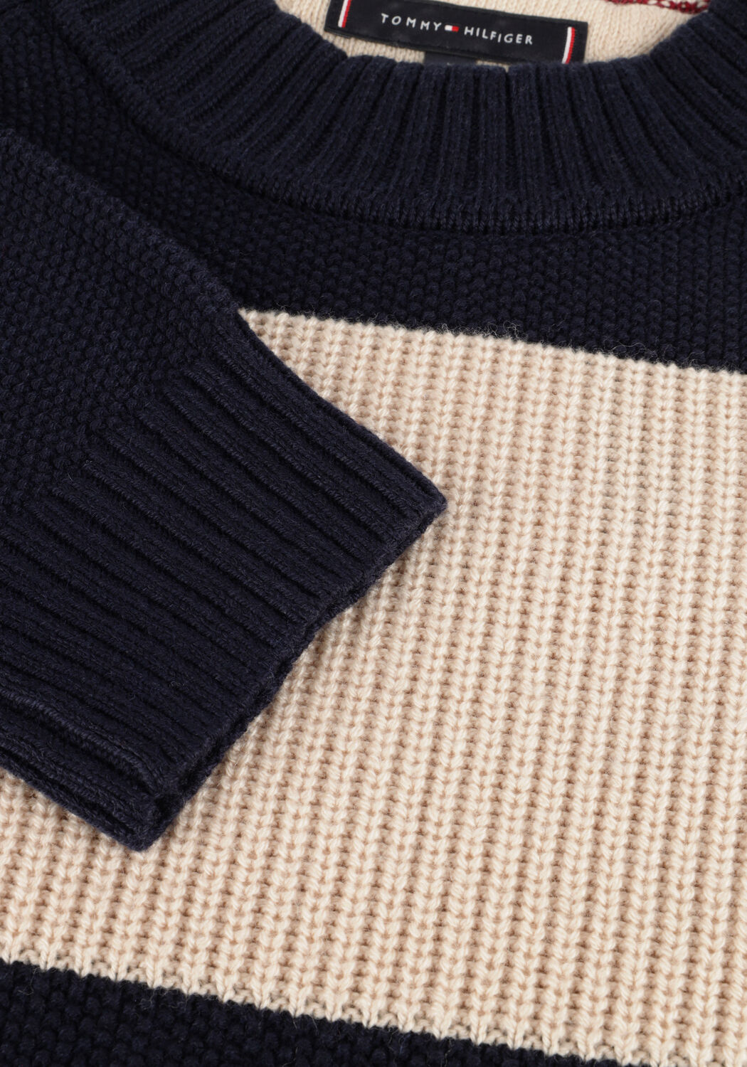 Beige TOMMY HILFIGER Trui DC PREP RUGBY CNECK - large